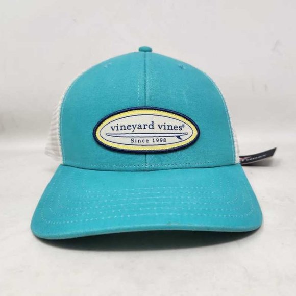 Vineyard Vines Accessories New Mens Vineyard Vines Canvas Surf Patch Trucker Hat In Antiqua